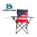 Ployester Flag Folding camping Chair With Flag Printing
